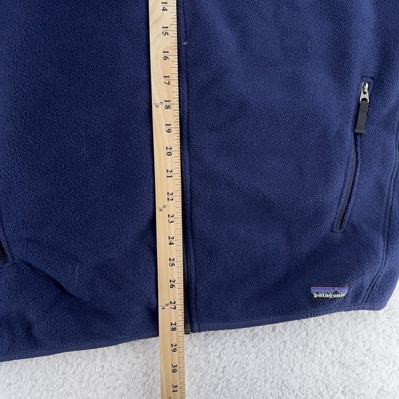 Patagonia Synchilla‎ Vest Mens XL Navy Blue Fleece Full Zip Citi Velocity Logo - Picture 7 of 7